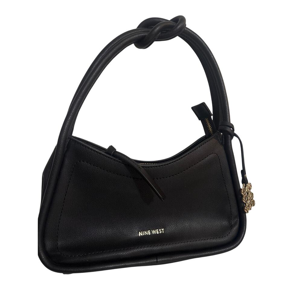 Nine West Women's Black Single Handle Zippered Purse